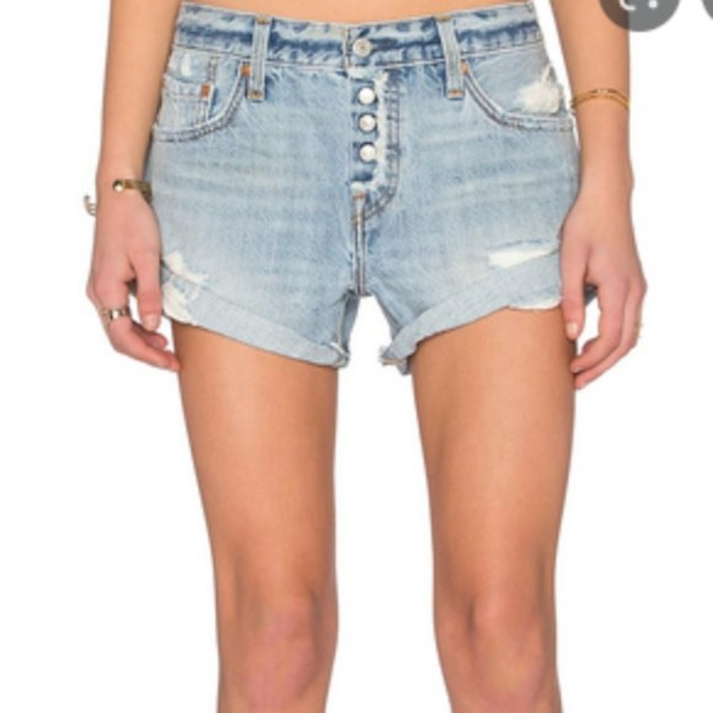 Levi’s 27 exposed button fly shorts Distressed Festival denim 30" waist
